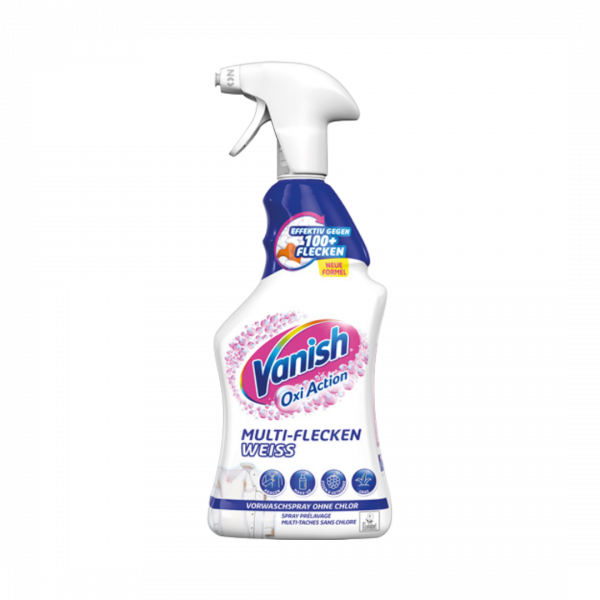 Vanish OxiAction Multi Flecken Weiss, Vorwaschspray ohne Chlor, Pumpe, 750ml